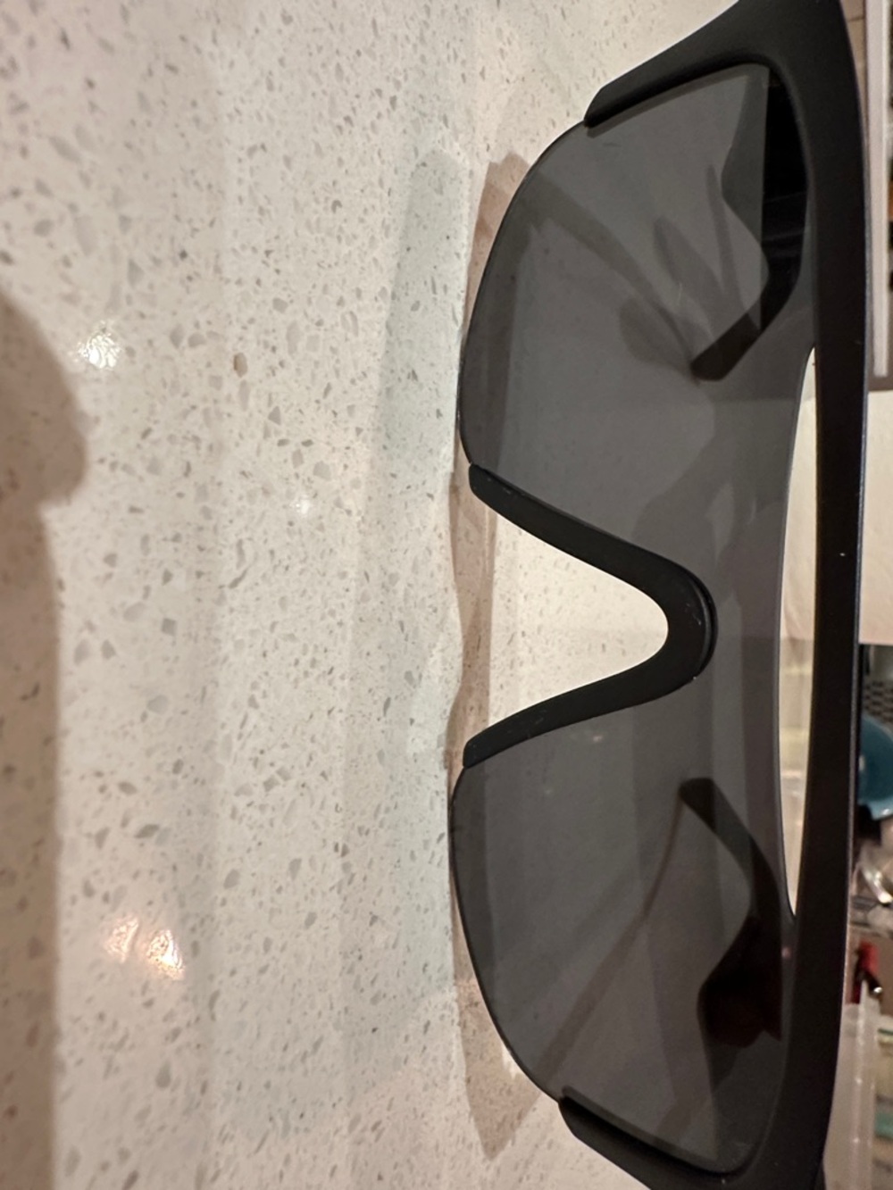 Burberry Black Shield Sunglasses with Dark Gray Lens
